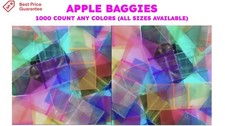 1000 APPLE BRAND ZIPPER BAGS 1000 baggies resealable plastic bag PICK ANY SIZE 