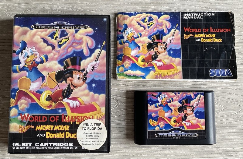 Sega Mega Drive PAL World of Illusion Complete in Box