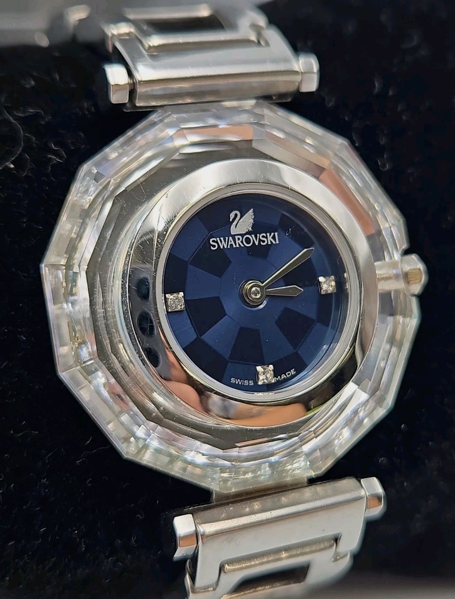 Swarovski 30mm Blue Checker Dial Women's Watch BBA-24 View 2