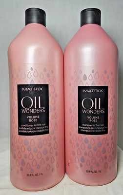 Matrix Oil Wonders Rose Shampoo & Conditioner for Fine Hair - 33.8 fl oz / 1 L
