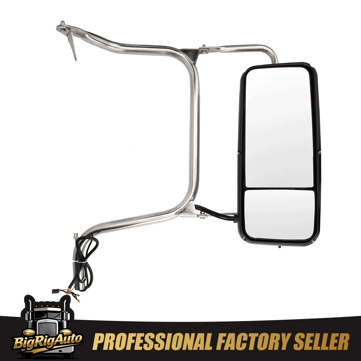 Chrome Power & Heated Door Mirror Assembly For Peterbilt 386 389 Passenger Side