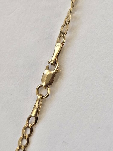10K Solid Gold Flat Curb Link Anklet-1.73 Grams - Foto 9 di 12