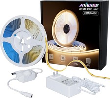 COB LED Strip Light 20ft/6.1m,CRI 90 Warm White 3000K High Lumen Dimm...