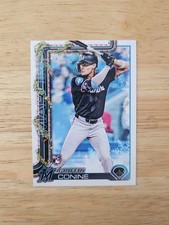 2025 Topps Holiday Baseball Rookie RC Griffin Conine Miami Marlins Card #H124. rookie card picture