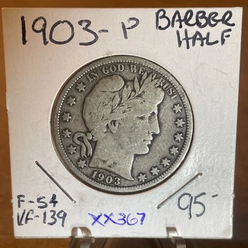 1903 P SEMI KEY BARBER HALF  In Fine/Very Fine Condition XX367