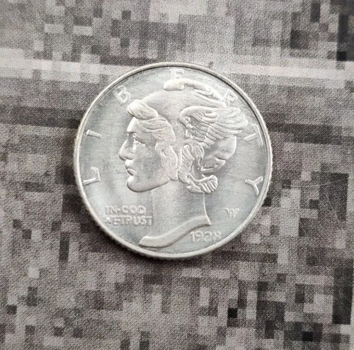 1928-S Mercury Dime Low production in the first year As shown in the figure
