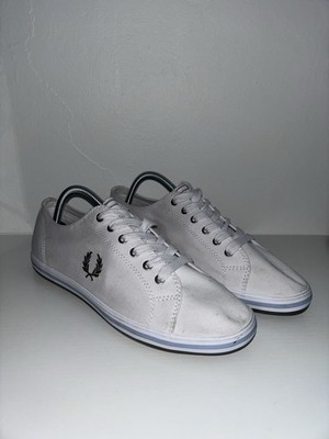 Fred Perry Kingston White Canvas Sneakers Men s Size 8 US Lace Up Shoes