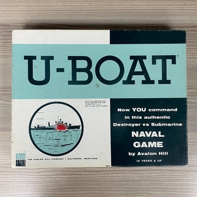 U-BOOT REALISTISCHES SEESCHLACHTSPIEL 2. WELTKRIEG THE AVALON HILL COMPANY 1961