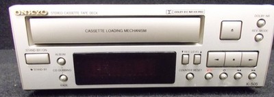 ONKYO K-505 Stereo Cassette Tape Deck Silber ohne Fernbedienung #L