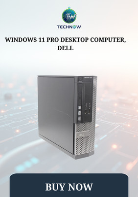 Windows 11 Pro Desktop Computer, Dell, 3.30GHz, 250GB SSD, 16GB RAM, Wi-Fi, PC