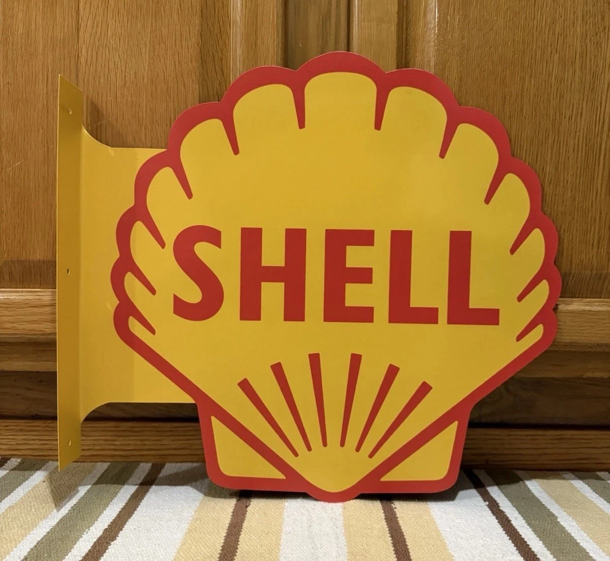 80s SHELL カリフォルニア　オイル　看板　ガレージ　USAサイン 楽天市場】アメリカン雑貨 サインプレート ブリキ看板 丸 SHELL シェル