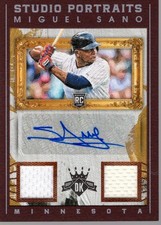 2016 Diamond Kings Studio Portraits Mat Sig Framed Miguel Sano Auto Jersey /99