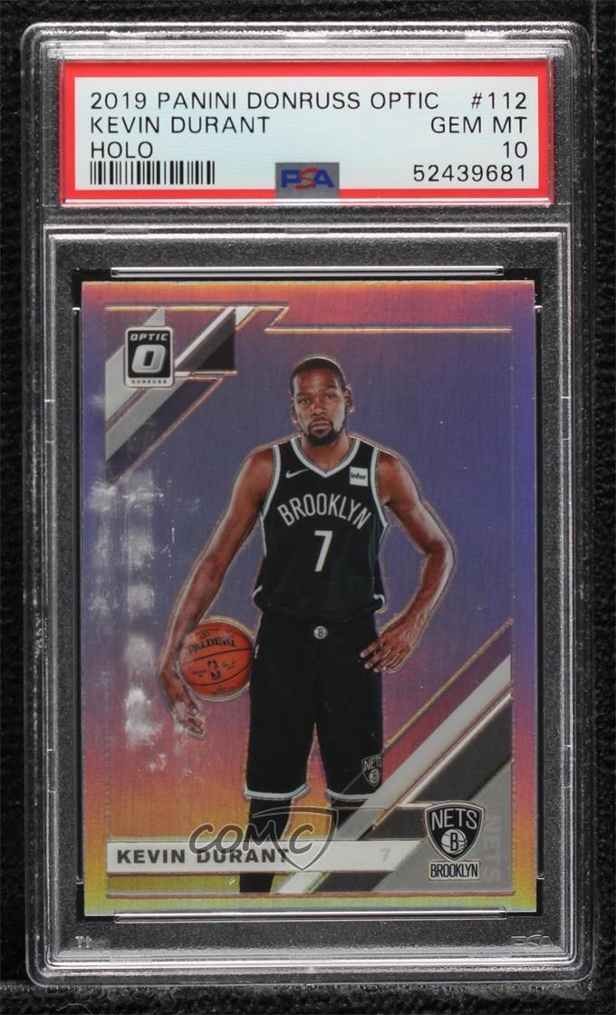 2019-20 Panini Donruss Optic Holo Prizm Kevin Durant #112 PSA 10 GEM MT 04ag
