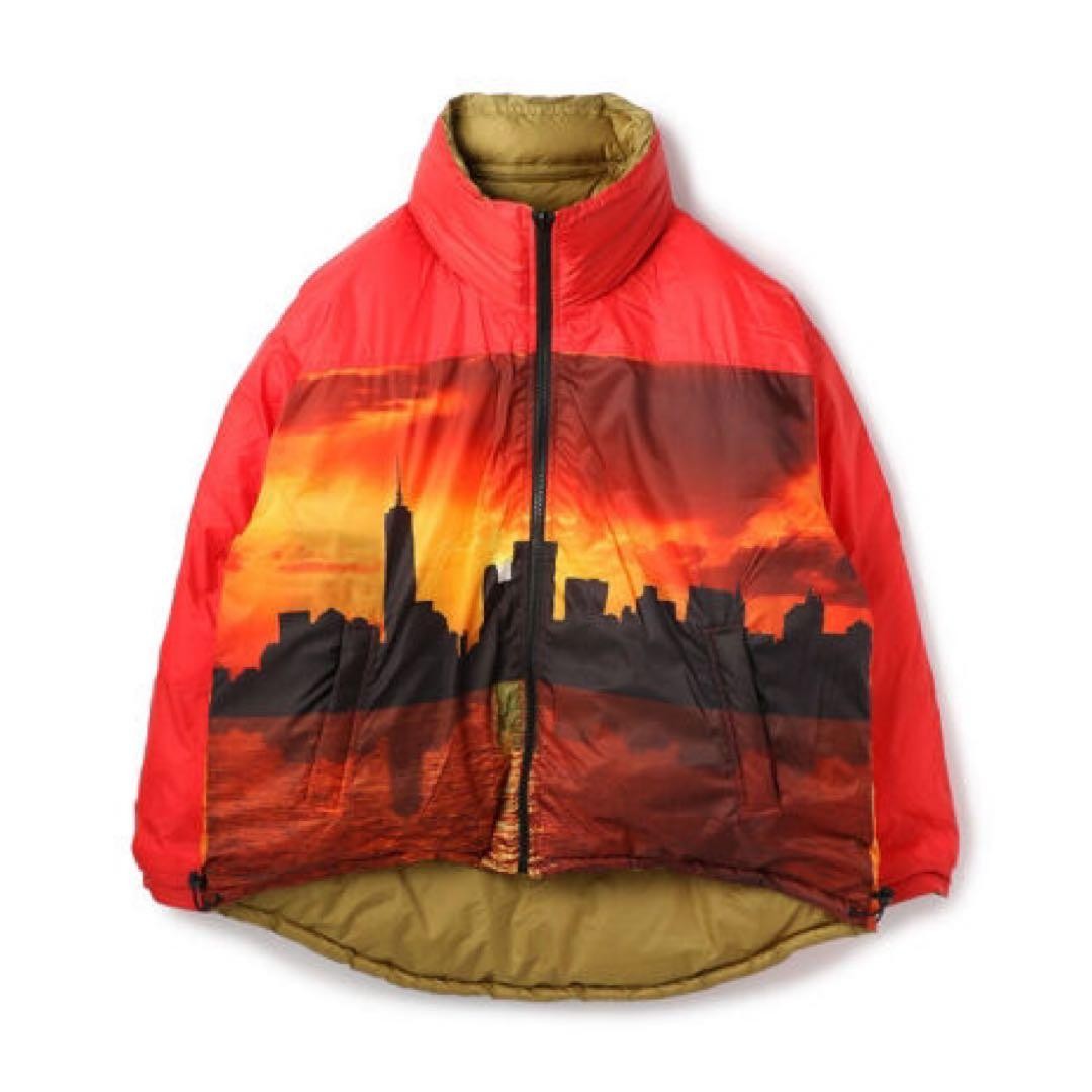 Schott Reversible Down Jacket Liberty Goddess Red… - image 2