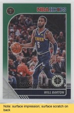 2019-20 Panini NBA Hoops Premium Stock Green Prizm Will Barton #48 READ 0b3