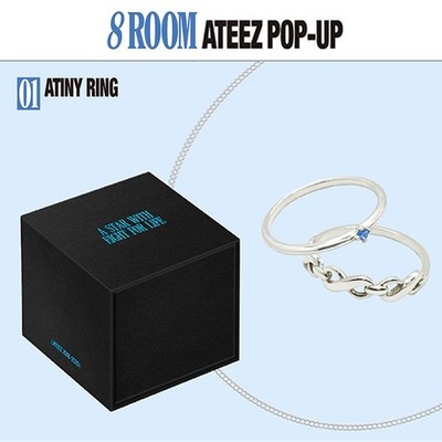 On Hand ) ATEEZ POP-UP 8 ROOM 8Room Official Merch MD Atiny Ring