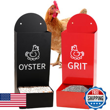 Chicken Oyster Shell Feeder and Grit Feeder Metal Chicken Feeder Chicken coop Ac