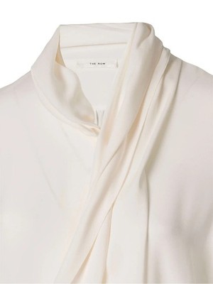 NWT The Row Darnelle Draped Silk Top  Size 4 MSRP$ 2290