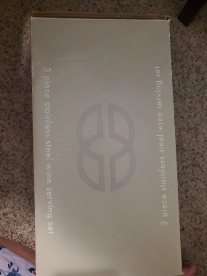 Nuevo en caja Juego de servir vino de acero inoxidable Calphalon, juego de servir de 3 piezas Foto 2 de 4