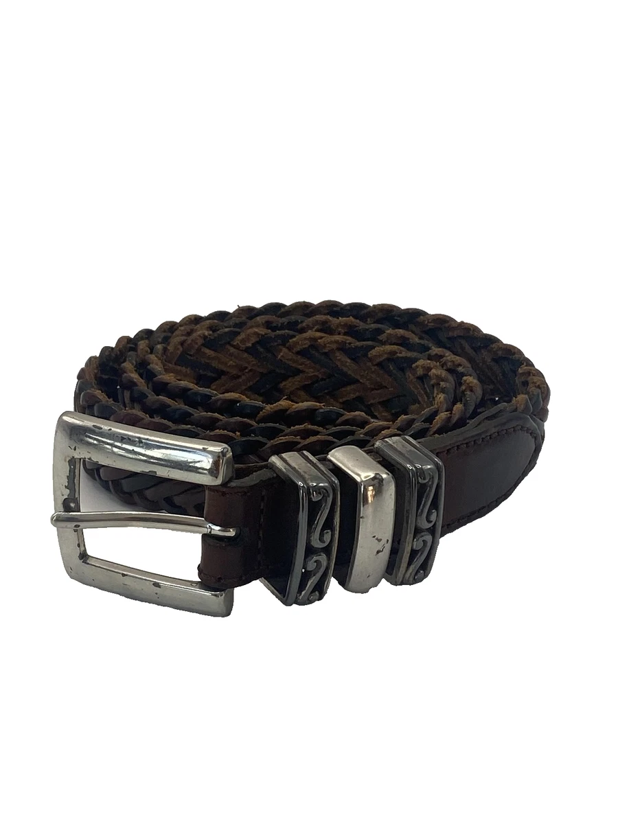 BRIGHTON Braided Brown Leather Belt with Scroll Buckle Brighton | Accessories | Brighton Brown Leather Braided Belt  main image 4