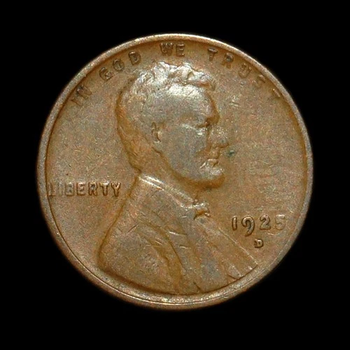 1925-D Lincoln Wheat Cent Fine (F) Coin Solid coin