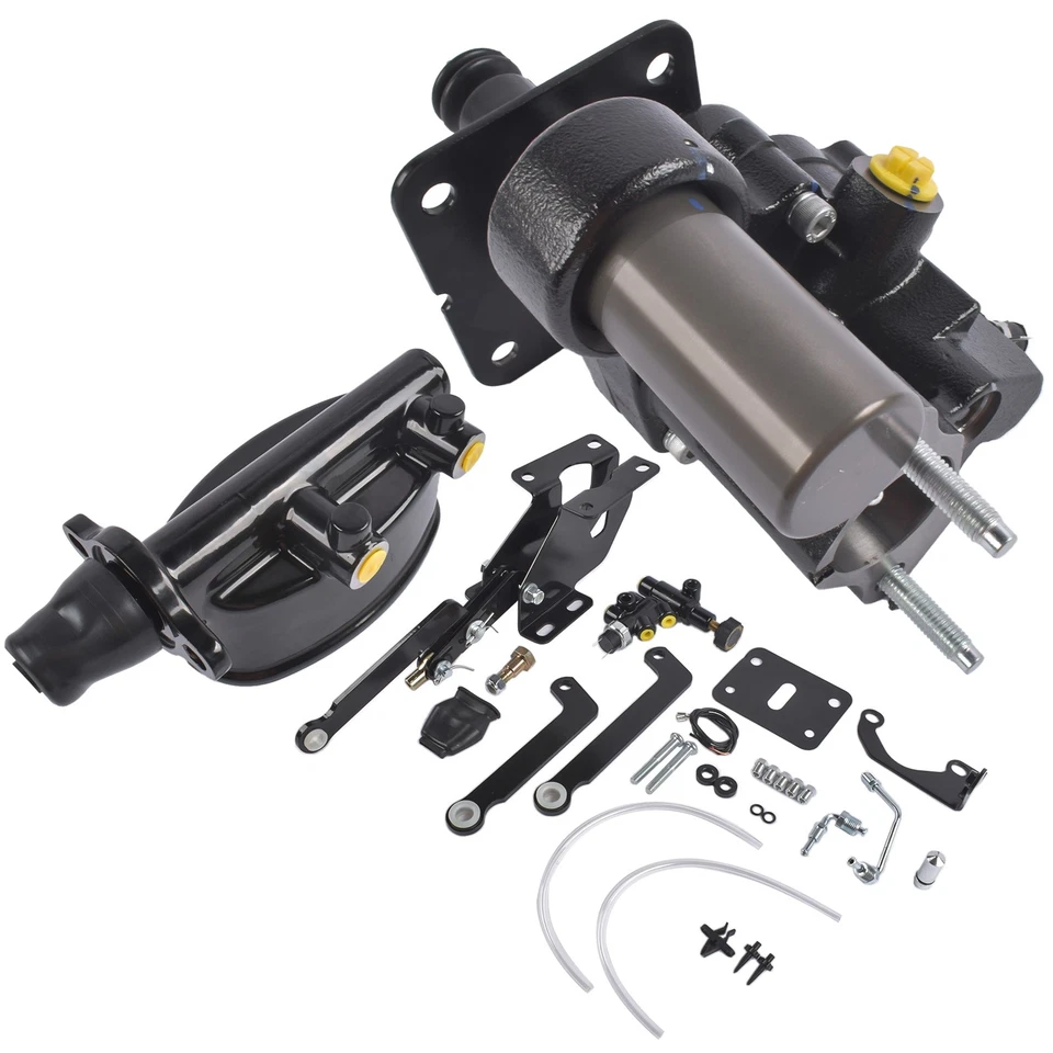 Cilindro maestro de refuerzo de freno hidráulico negro se adapta a mangueras Dodge A B E 3,7 L 5,9 L Foto 4 de 4