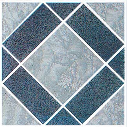 Gray Vinyl Floor Tile 40 Pcs Adhesive Bathroom Flooring - Actual 12'' x 12''