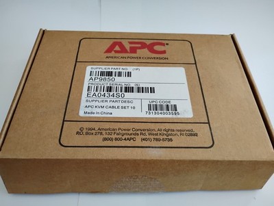 APC AP9850 10ft KVM Cable Set PS/2 VGA PC Server Console   New Old Stock