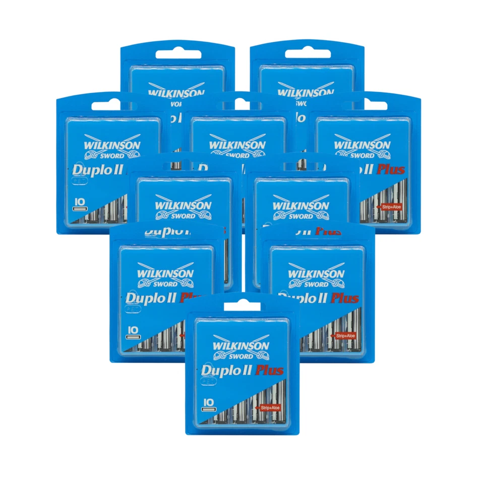 100x Wilkinson Sword Duplo II Plus Rasierklingen - NEU - OVP