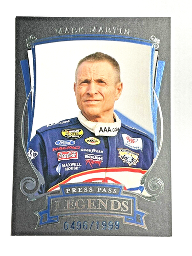 MARK MARTIN 2006 PressPass Legends BLUE PARALLEL #d/1999 NASCAR Racing ...
