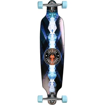 Joyride Gleam Drop Through Complete Longboard Skateboard -39 Black/Blue