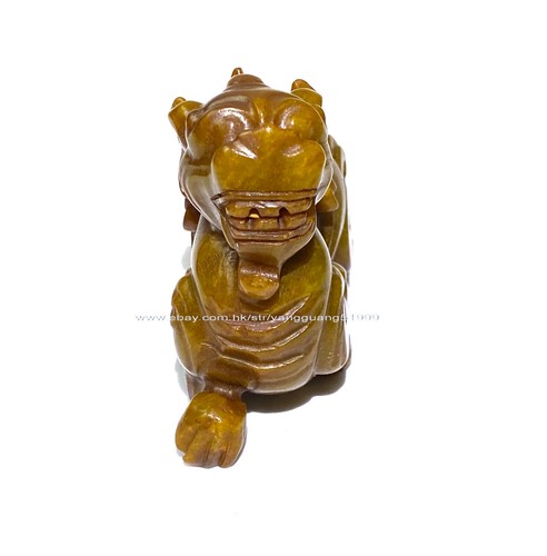 Natural Xiuyan Jade Pixiu Statue Display Ornament Jade Pixiu Decoration X034 - Picture 5 of 19