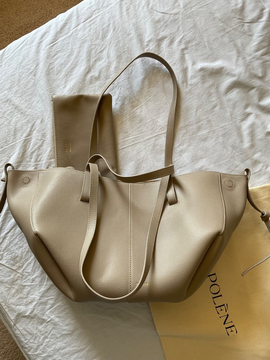 POLÈNE Cyme Mini ベージュ ショルダーバッグ Polène | Bag - Cyme Mini - Textured Ebony – Polène EU