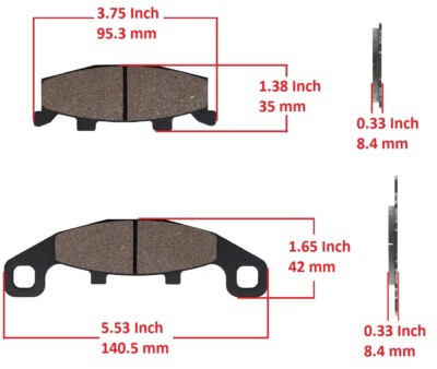 ファントム 2 Front Brake Pads for Suzuki GSX1100G 1991 1992 1993 Front Brake