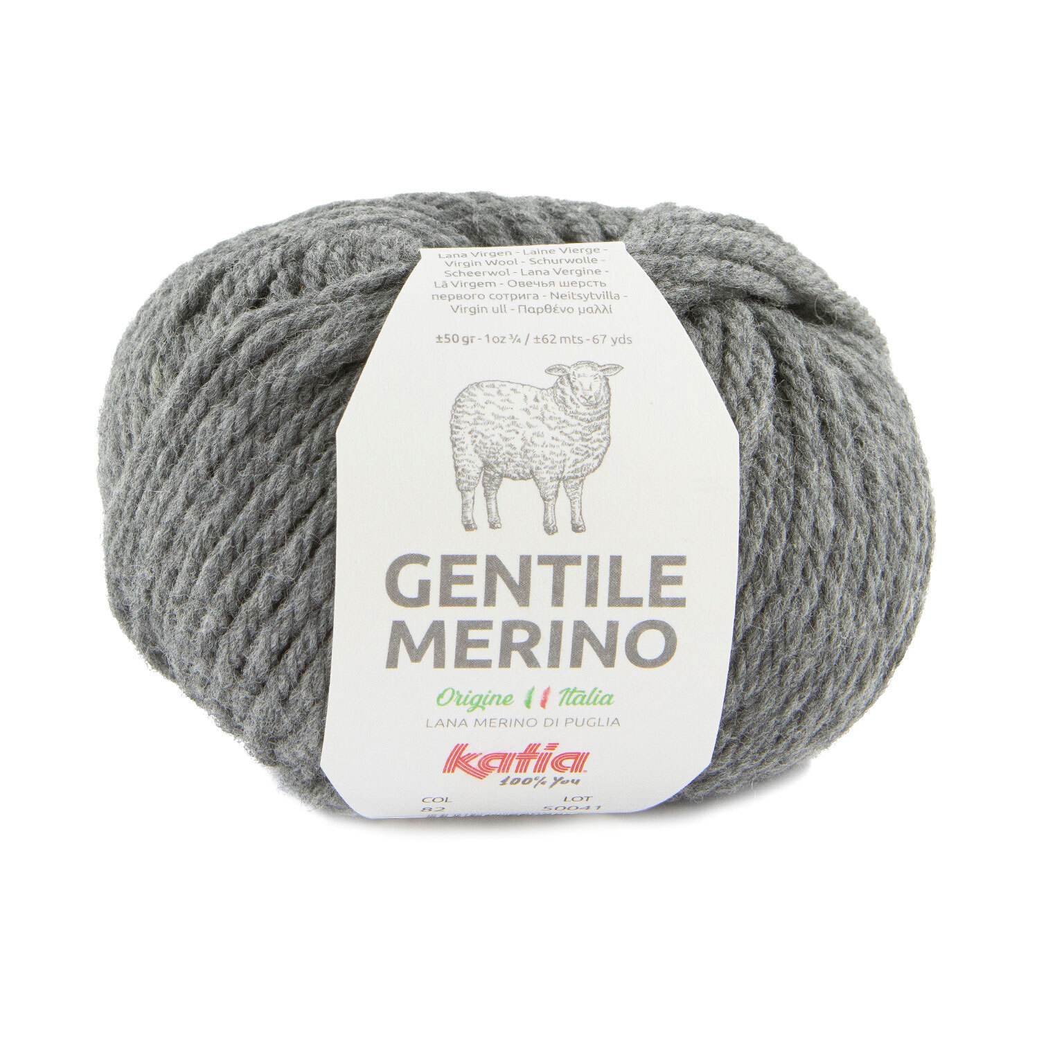Gentle Merino by Katia - Dark Grey (82) - 50 g / approx. 62 m Wool