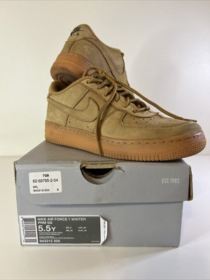 nike air force 1 winter premium gs flax