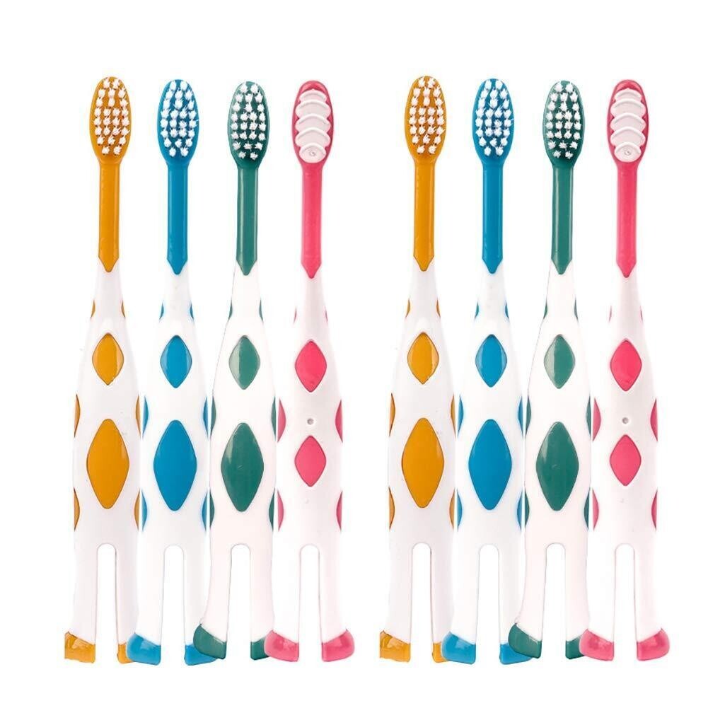 8-Pack NEWRICHBEE Kids Toothbrush, Extra Soft Lovely Little Deer Toothbrushes