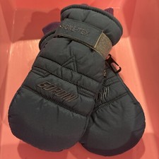 Gordini Womens Gore-tex Storm Mitten Blue Green Size S Leather Palms Wrist Strap