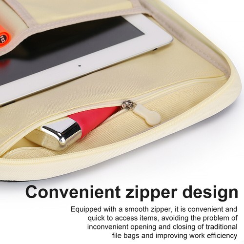 Zippered Portfolio Business Folder Padfolio A4 Writing Pad Document Organizer - Picture 11 of 18