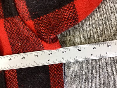 Vintage Winter King Mens Buffalo Check Red/Black 100% Wool Vintage Winter King Mens Buffalo Check Red/Black 100% Wool