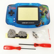 Zelda Link Sword Clear Blue Shell Case Housing for Nintendo Game Boy Advance
