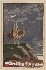 Franz Gruss (b.1891), "Post Card Design", Watercolor, 1920s