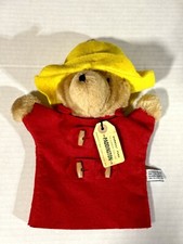 Eden Paddington Bear Puppet Plush Felt Red Coat Yellow Hat 11 1981 Vintage