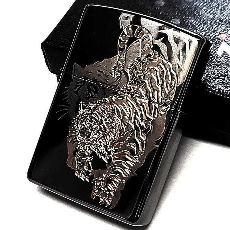 Zippo lighter tiger Japanese pattern fine laser engraving Zippo lighter tiger Japanese pattern fine laser engraving