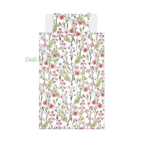 Disney Tinkerbell Floral Reversible SINGLE Duvet Cover Set Children's Bedding - Picture 3 of 24