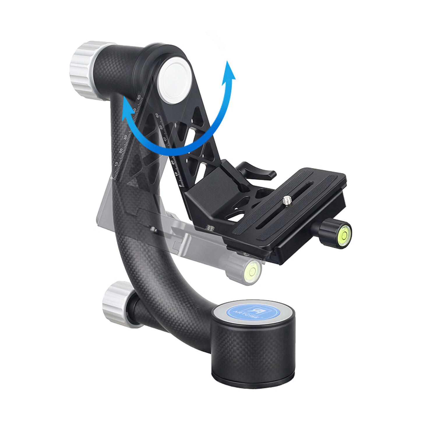 ARTCISE GH6 720° Carbon Fiber Tripod Panoramic Gimbal Pan Head Ball Mount for T