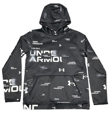 Under Armour Hoodie Youth XL Black White ColdGear Pullover Sweatshirt Outdoor