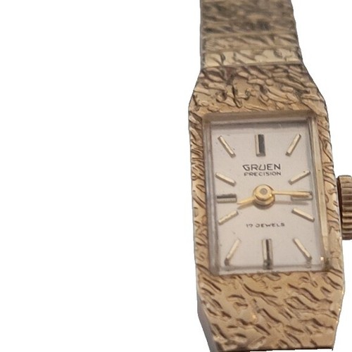 Gruen Vintage Ladies Mechanical Watch 17 Jewel Gold Tone  display picture 1