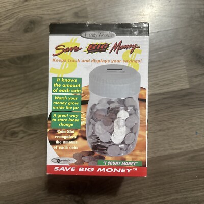 Electronic Digital Coin Counter Automatic Money Counting Jar Piggy Bank *NEW*