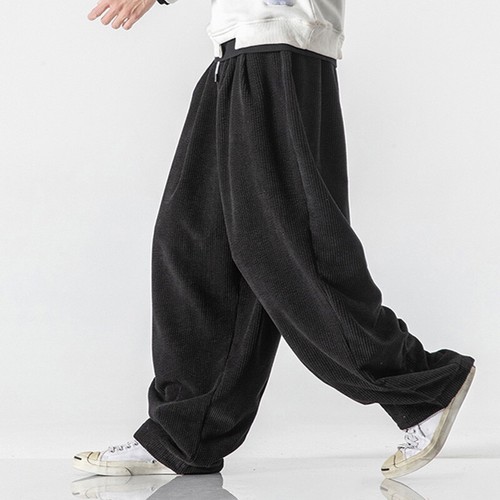 Men Loose Corduroy Baggy Pants 